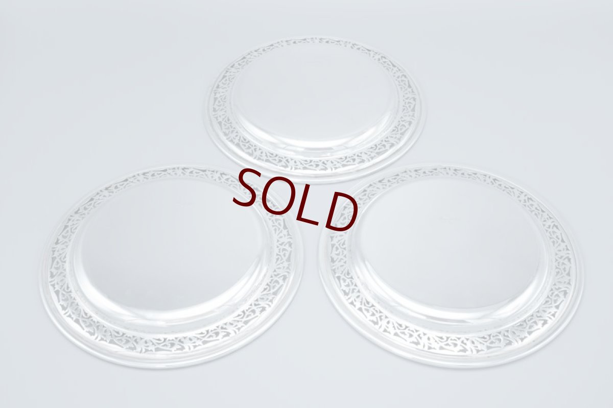 画像10: アンティークシルバー、アンティーク銀器、シルバープレート エルキントン製 1929年 優美な透かし細工　三段　アフタヌーンティー　ケーキスタンド (10)