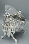 画像5: アンティークシルバー、アンティーク銀器、シルバープレート製 ヴィクトリア時代後期  ハンドバッグ型　ビスケットウォーマー　