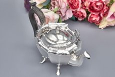 画像4: アンティークシルバー、アンティーク銀器　純銀製(925)　1929年　シンプルかっこいい バチェラーサイズティー3点セット (4)