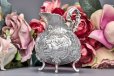画像11: アンティークシルバー、アンティーク銀器、純銀製(833) オランダ製　1900年前後 ロココスタイル　エンジェルの彫刻　バチェラーサイズティー３点セット