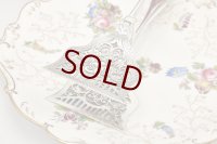 アンティークシルバー、アンティーク銀器、純銀製(925) 1911年エレガントな透かし細工　サービングトング