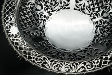 画像6: アンティークシルバー、アンティーク銀器　純銀製（925）1909年　特級　繊細なスクロール透かし細工が見事なフルーツ/ブレッドバスケット (6)