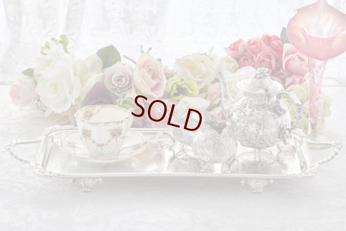 画像2: ヴィンテージシルバー、シルバープレート製 　脚付　バー / サンドイッチトレイ (2)