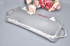 画像9: ヴィンテージシルバー、シルバープレート製 　脚付　バー / サンドイッチトレイ (9)