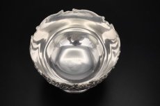 画像7: アンティークシルバー　アンティーク銀器　ヴィンテージ シルバープレート製　イタリア 製　花と葉模様のローズボウル (7)