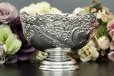 画像5: アンティークシルバー　アンティーク銀器　ヴィンテージ シルバープレート製　イタリア 製　花と葉模様のローズボウル