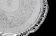 画像5: アンティークシルバー、アンティーク銀器 純銀製(925) 1907年 Walker & Hall ハンドカット透かし細工ボーダー、お花、葉模様、スクロールの手彫り彫刻 サルヴァ36cm