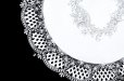 画像4: アンティークシルバー、アンティーク銀器　純銀製(925) 1912年　薔薇のガーランドと透かしボーダー　26.5cmサルヴァ