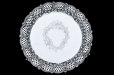 画像1: アンティークシルバー、アンティーク銀器　純銀製(925) 1912年　薔薇のガーランドと透かしボーダー　26.5cmサルヴァ (1)
