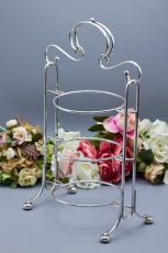 画像10: アンティークシルバー、アンティーク銀器、シルバープレート製 優美なフレームと透かし細工プレート 三段 アフタヌーンティー ケーキスタンド (10)