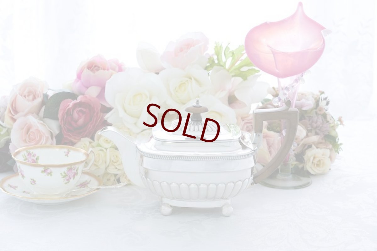 画像11: アンティークシルバー、アンティーク銀器、純銀製(925)ジョージ3世 1808年　ハーフフリューテッドティーポット (11)