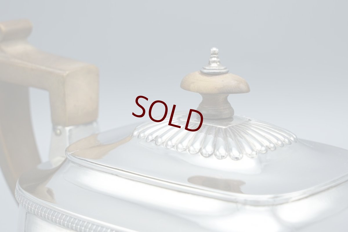 画像8: アンティークシルバー、アンティーク銀器、純銀製(925)ジョージ3世 1808年　ハーフフリューテッドティーポット (8)