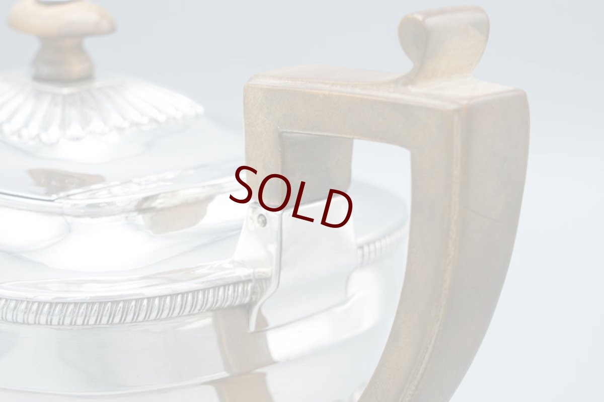 画像9: アンティークシルバー、アンティーク銀器、純銀製(925)ジョージ3世 1808年　ハーフフリューテッドティーポット (9)