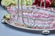 画像8: アンティークシルバー、アンティーク銀器、シルバープレート製 　ヴィクトリア時代後期　美しいピンク ペインテッド カットグラス　ジャムディッシュ