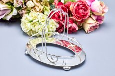 画像11: アンティークシルバー、アンティーク銀器、シルバープレート製 　ヴィクトリア時代後期　美しいピンク ペインテッド カットグラス　ジャムディッシュ (11)