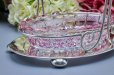 画像9: アンティークシルバー、アンティーク銀器、シルバープレート製 　ヴィクトリア時代後期　美しいピンク ペインテッド カットグラス　ジャムディッシュ