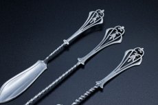 画像6: アンティークシルバー、アンティーク銀器、純銀製（925）1906年 透かし細工 & ねじりハンドル アフタヌーンティーカトラリー セット (6)