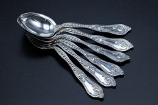 画像3: アンティークシルバー、アンティーク銀器  純銀製（925）1897年 ヴィクトリアン　コーヒースプーン6本 セット  (3)