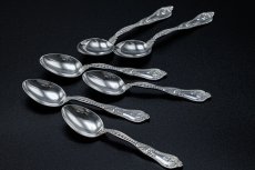 画像4: アンティークシルバー、アンティーク銀器  純銀製（925）1897年 ヴィクトリアン　コーヒースプーン6本 セット  (4)
