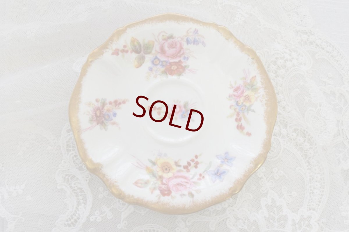 画像7: アンティーク陶磁器 ハマースレイ　ドレスデンスプレイズ 美しいハンドペイント　金彩とフローラルブーケ　ティータイムセレクションセット　 (7)