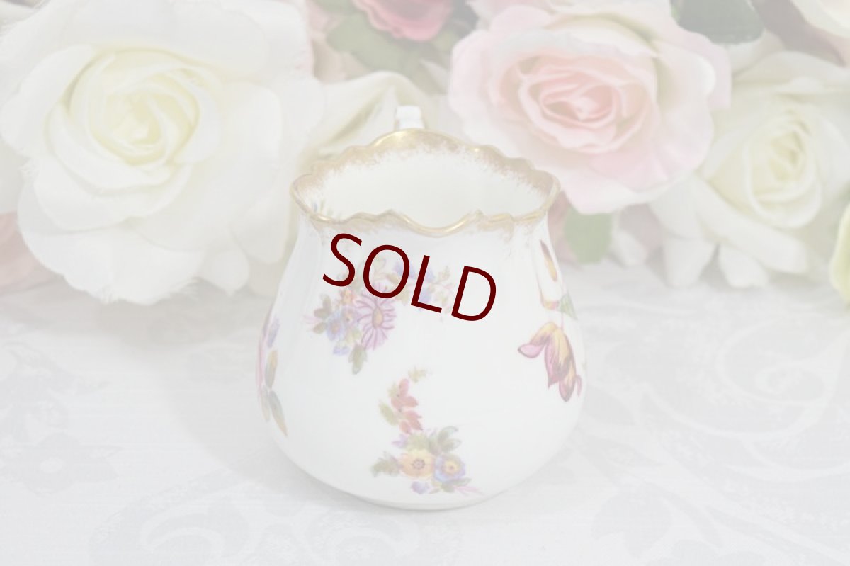 画像11: アンティーク陶磁器 ハマースレイ　ドレスデンスプレイズ 美しいハンドペイント　金彩とフローラルブーケ　ティータイムセレクションセット　 (11)