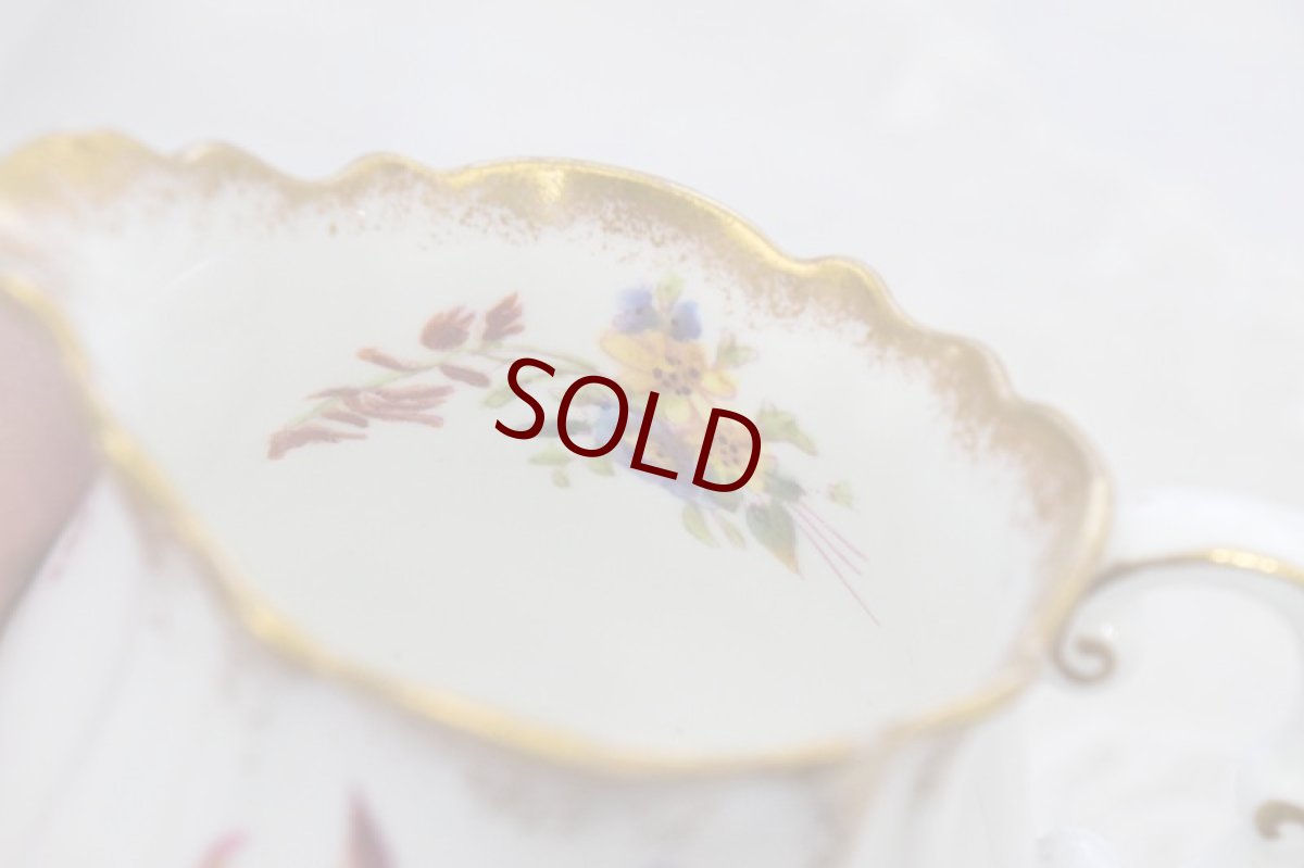 画像13: アンティーク陶磁器 ハマースレイ　ドレスデンスプレイズ 美しいハンドペイント　金彩とフローラルブーケ　ティータイムセレクションセット　 (13)