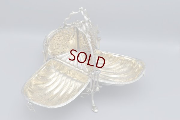 画像6: アンティークシルバー、アンティーク銀器、シルバープレート　ヴィクトリアン　激レア 3面　ビスケット ウォーマー