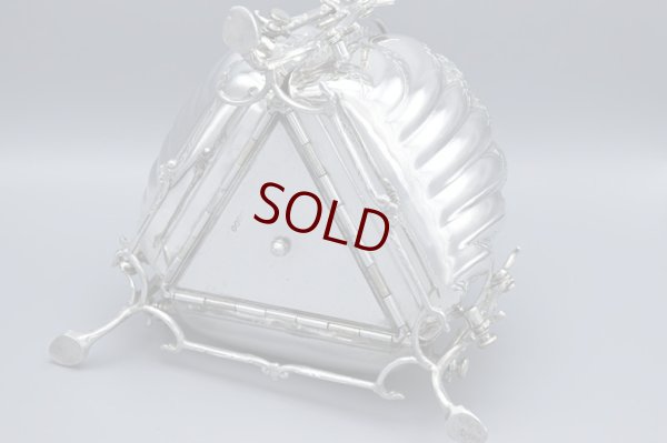 画像11: アンティークシルバー、アンティーク銀器、シルバープレート　ヴィクトリアン　激レア 3面　ビスケット ウォーマー