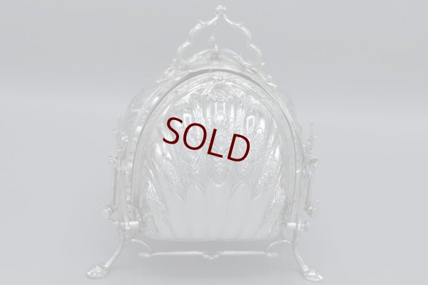 画像4: アンティークシルバー、アンティーク銀器、シルバープレート　ヴィクトリアン　激レア 3面　ビスケット ウォーマー