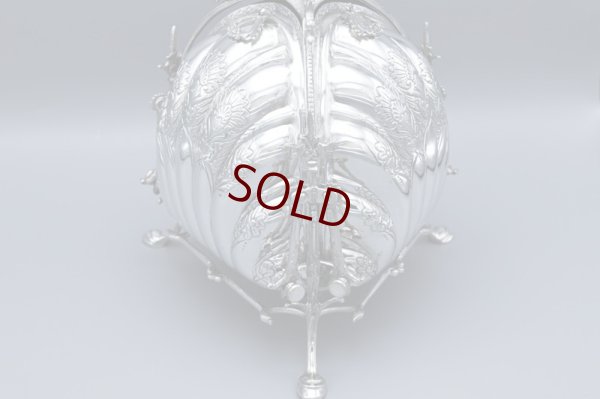 画像10: アンティークシルバー、アンティーク銀器、シルバープレート　ヴィクトリアン　激レア 3面　ビスケット ウォーマー