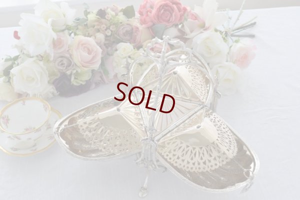 画像3: アンティークシルバー、アンティーク銀器、シルバープレート　ヴィクトリアン　激レア 3面　ビスケット ウォーマー