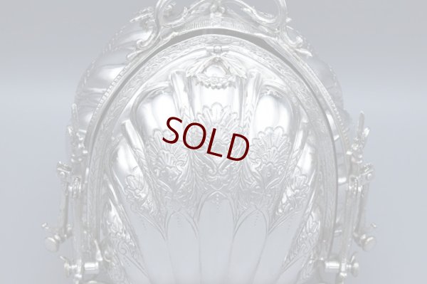 画像7: アンティークシルバー、アンティーク銀器、シルバープレート　ヴィクトリアン　激レア 3面　ビスケット ウォーマー