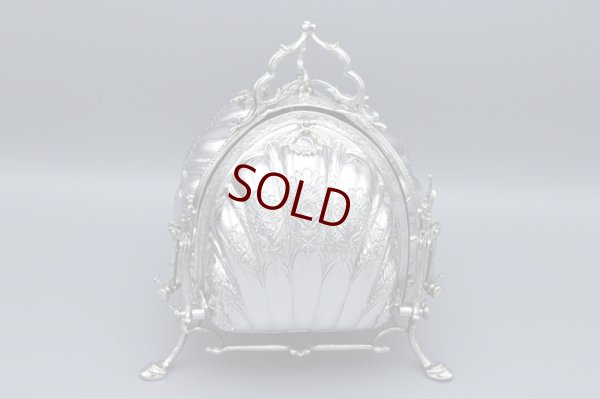 画像8: アンティークシルバー、アンティーク銀器、シルバープレート　ヴィクトリアン　激レア 3面　ビスケット ウォーマー