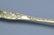 画像7: アンティークシルバー、アンティーク銀器、純銀製（925）1874年　ローマンバカナリアン　デザイン　デザートサービングスプーン 4本セット (7)