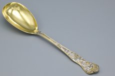 画像4: アンティークシルバー、アンティーク銀器、純銀製（925）1874年　ローマンバカナリアン　デザイン　デザートサービングスプーン 4本セット (4)