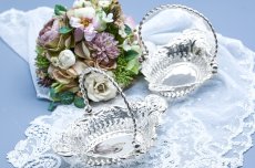 画像6: アンティークシルバー、アンティーク銀器、シルバープレート製  透かし細工 ロココ調 ボンボンバスケット (6)