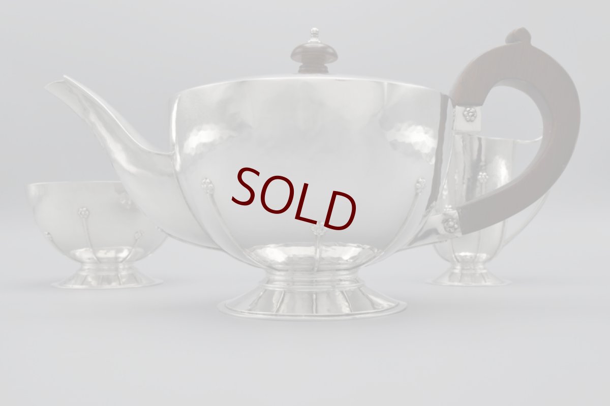 画像3: 純銀製（925）1932年　アーツ＆クラフツデザイン バチェラーサイズ　ティーセット (3)