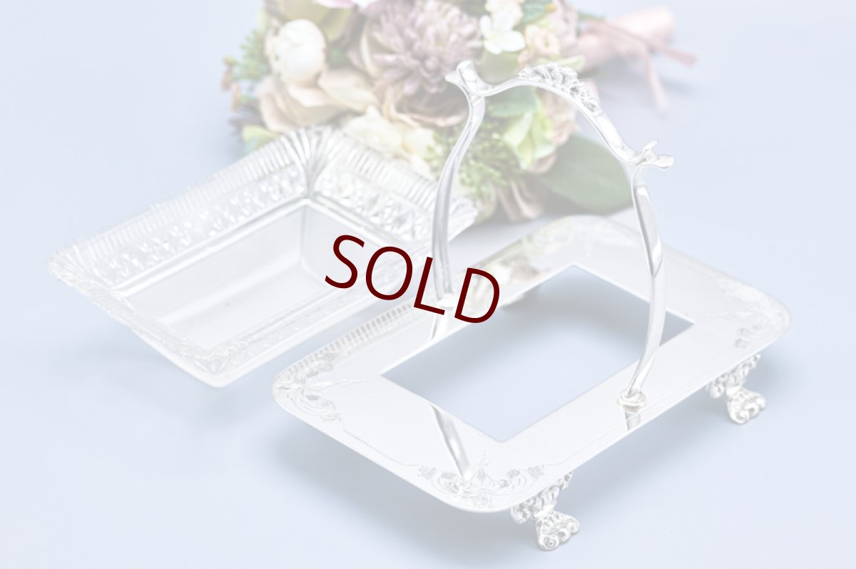 画像6: アンティークシルバー、アンティーク銀器、シルバープレート製 　ヴィクトリア時代後期　 カットグラス　ジャムディッシュ (6)