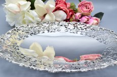 画像6: アンティークシルバー、アンティーク銀器、純銀製(925)　スクロールと葡萄の透かし細工 センターピース (6)