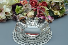 画像1: シルバープレート製　ヴィンテージ　透かし細工　ピアスワーク　バスケット (1)