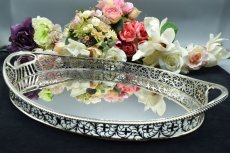 画像12: アンティークシルバー、アンティーク銀器、純銀製(925)  1899年  流れるようなスクロール装飾が見事なギャラリートレイ (12)