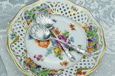 画像5: アンティークシルバー、アンティーク銀器  純銀製（925）1924年 ロココ調　貝のボウルジャムスプーン２本 セット  (5)