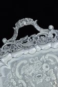 画像6: アンティークシルバー、アンティーク銀器、純銀製(925) 1830年 リージェンシー 希少特級  美彫刻 透かし細工　中型トレイ