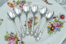 画像2: アンティークシルバー 、アンティーク銀器、シルバープレート製　1920-30年前後　コーヒースプーン6本セット (2)