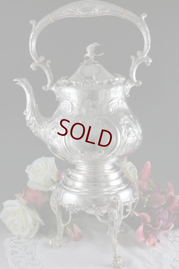 画像1: 特級品　１８８７年　Mappin & Webb マッピン&ウェッブ　ティーケトル&スタンド