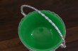画像4: シルバープレート　グリーンミルクグラス 細かな透かし細工 シュガーバスケット　