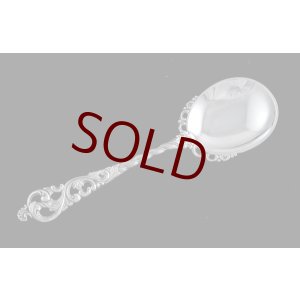 画像: 純銀製（830）　ロココ調透かし細工ハンドル　透かし縁飾り　ジャムスプーン