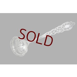 画像: 純銀製（925）アンティークシルバー1900年 ハンドカット 透かし細工シュガーシフタースプーン