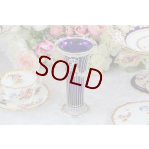 画像: 純銀製（925）1904年 エルキントン リボンとお花のガーランド装飾　花瓶