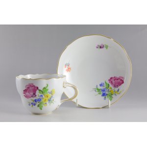 １級品】マイセンMeissen 木瓜型 散らし小花Cu0026S(B)1客-